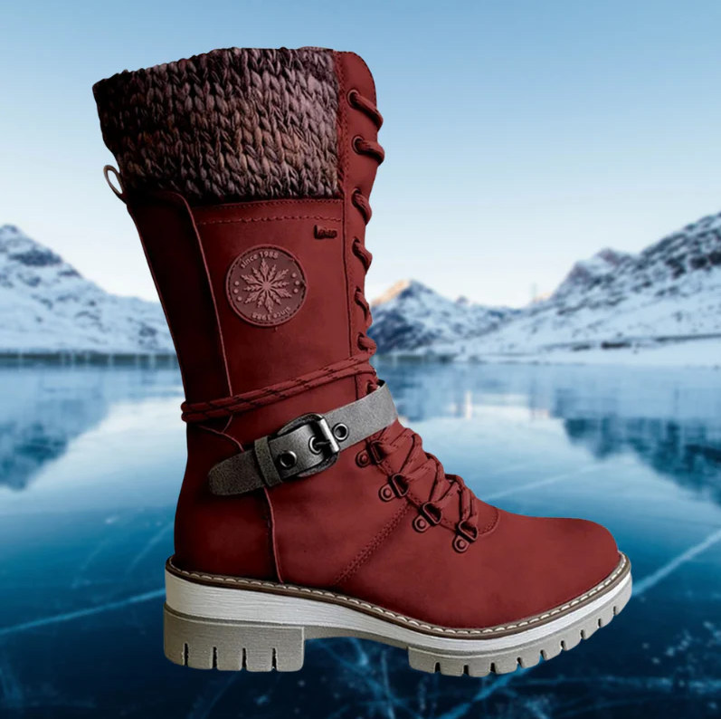 Comfortable and stylish women's leather winter boots