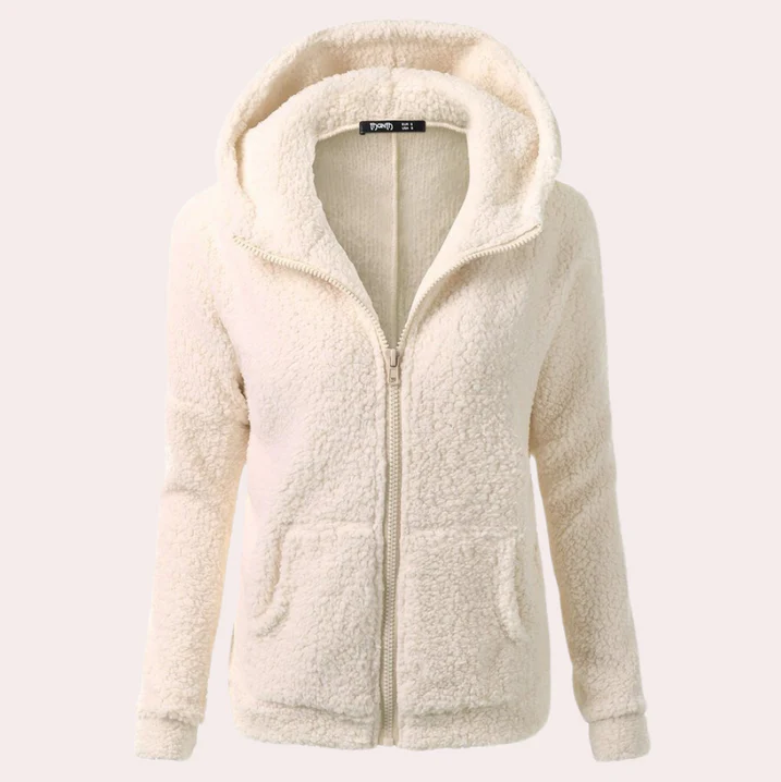 Yllva | women's winter coat with hood, buttons and long cut