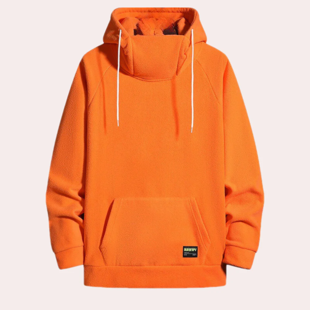 Warm large-sized hoodie for men