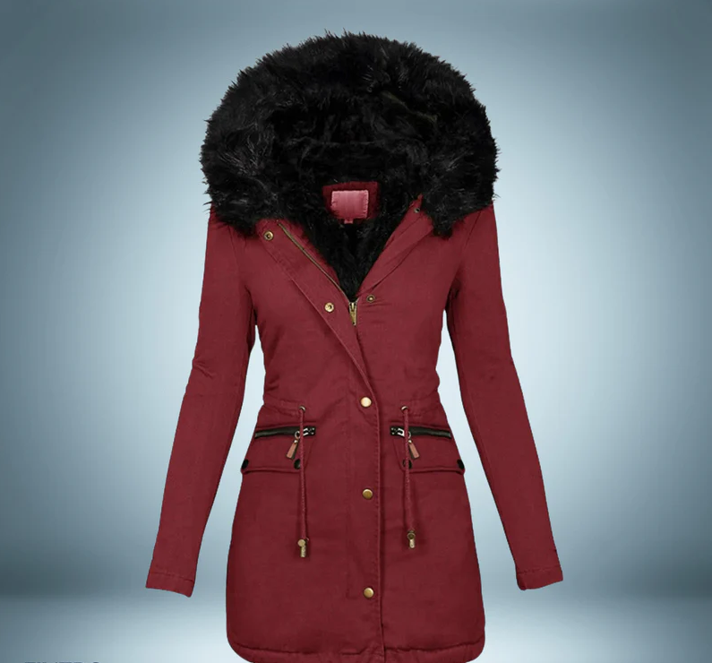 Exclusive  - parka with fur collar in black