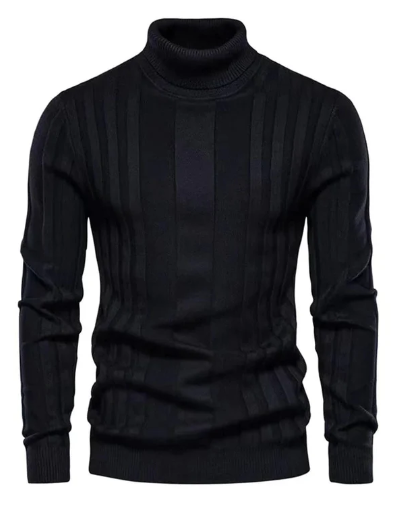 Classic ribbed turtleneck for men