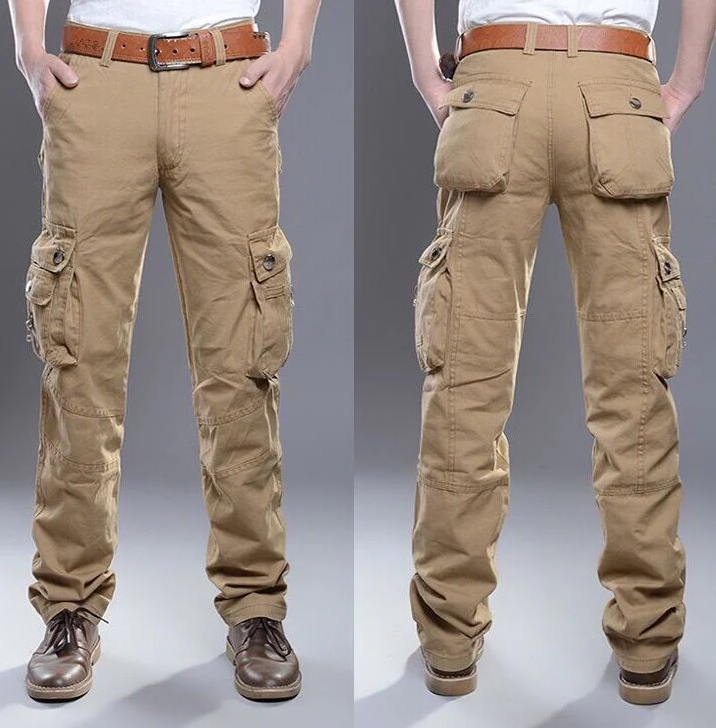 Robust military men's cargo trousers