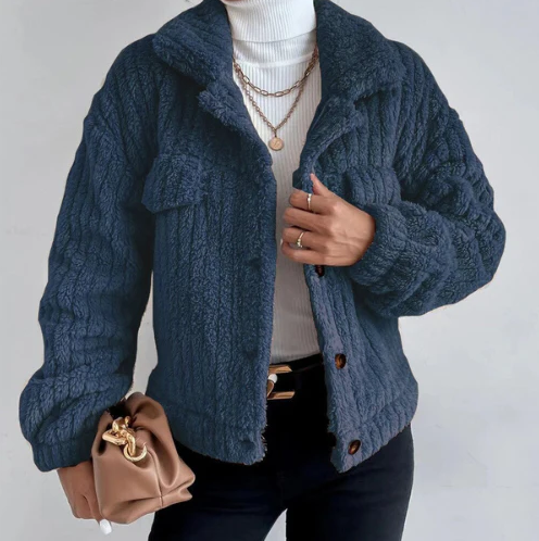 Soft imitation thick jacket