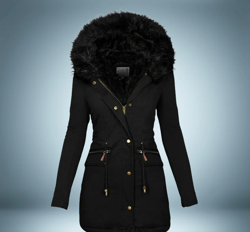 Elegant - parka with fur collar