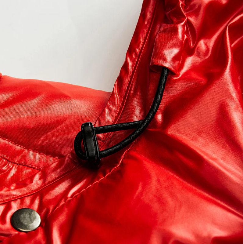 Down jacket glossy black