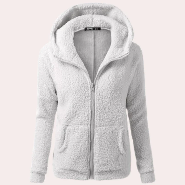 Yllva | women's winter coat with hood, buttons and long cut