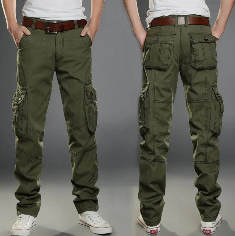 Robust military men's cargo trousers