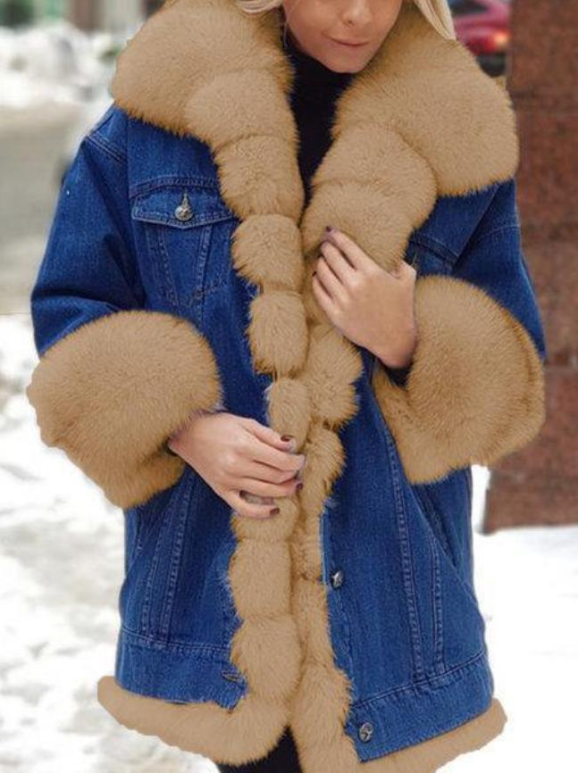 Thania - women's winter coat with fur