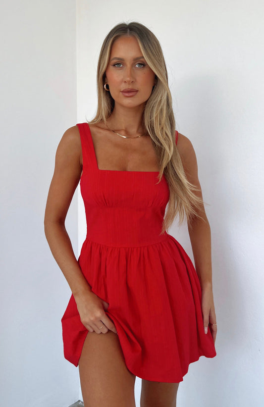 LISIE MINI DRESS - RED