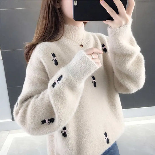 Kitty - fluffy kitten turtleneck sweater