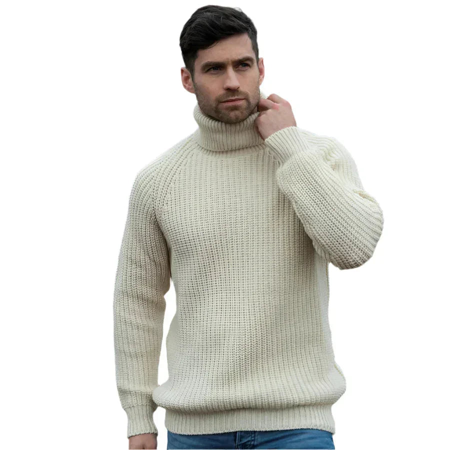 Warm - men's jumper with high collar