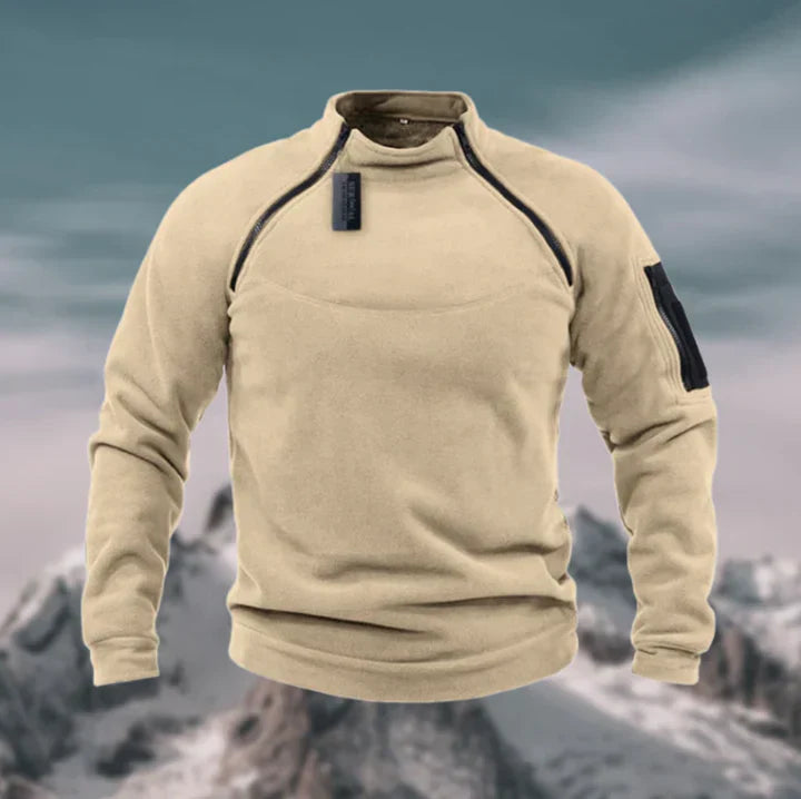 Windproof warm fleece men's jumper