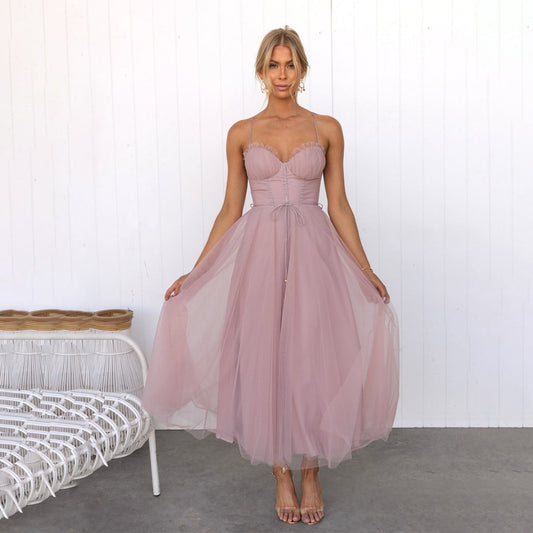 Ariana | Elegant Tulle Midi Dress | Party Dress