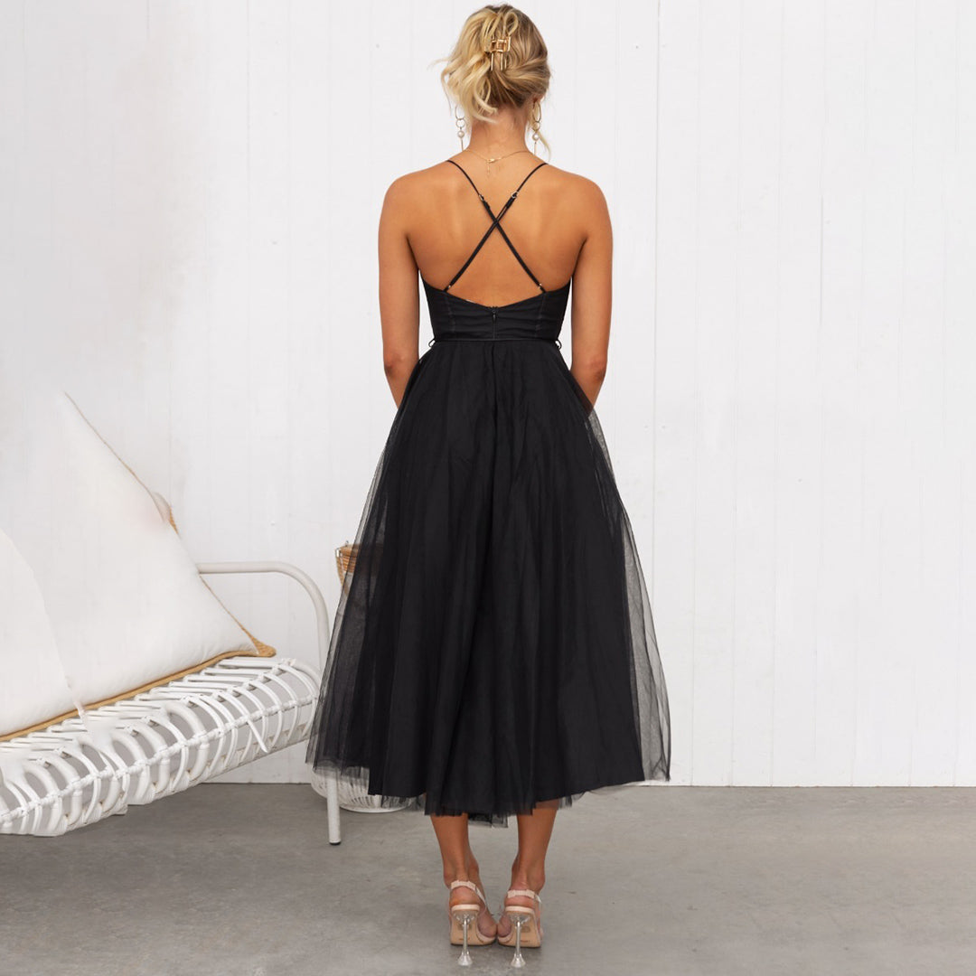 Ariana | Elegant Tulle Midi Dress | Party Dress