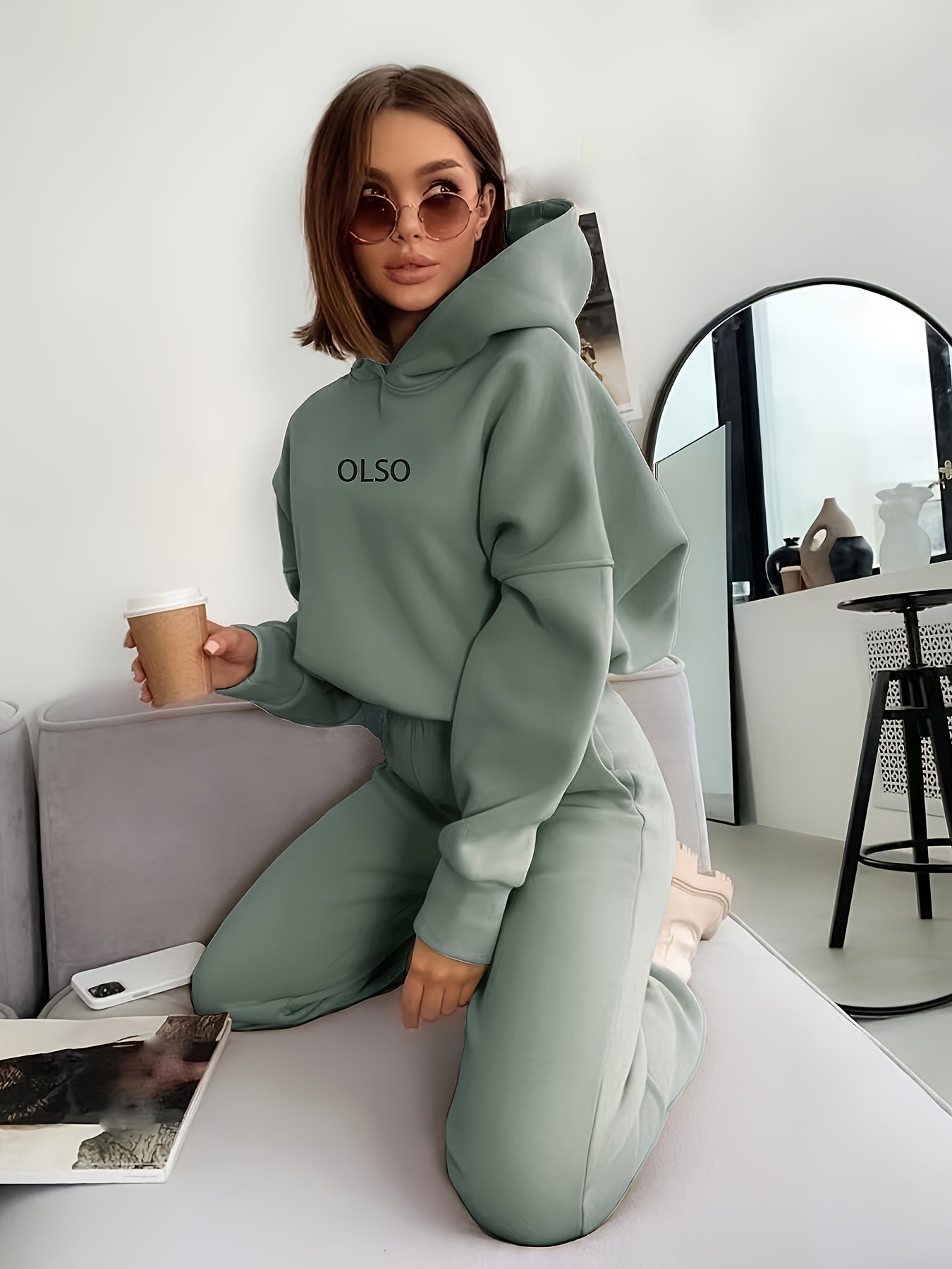 Emiziras - olso women's two-piece set consisting of hoodie and sweatpants