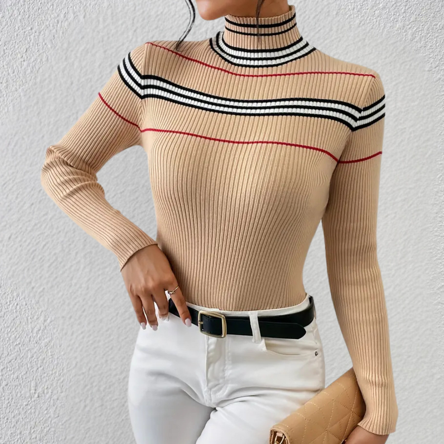 Ethel - ribbed turtleneck jumper for women