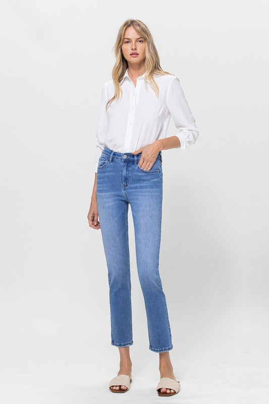 JUNI HIGH RISE STRETCH CROP SLIM JEAN