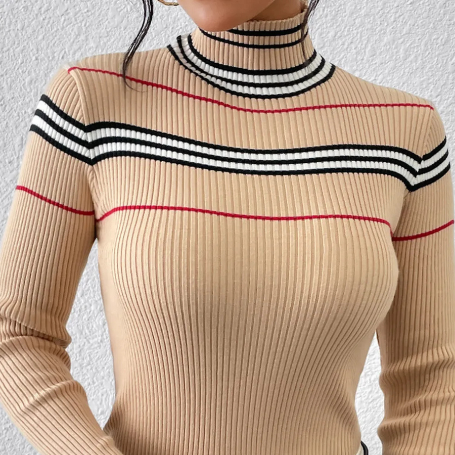 Ethel - ribbed turtleneck jumper for women