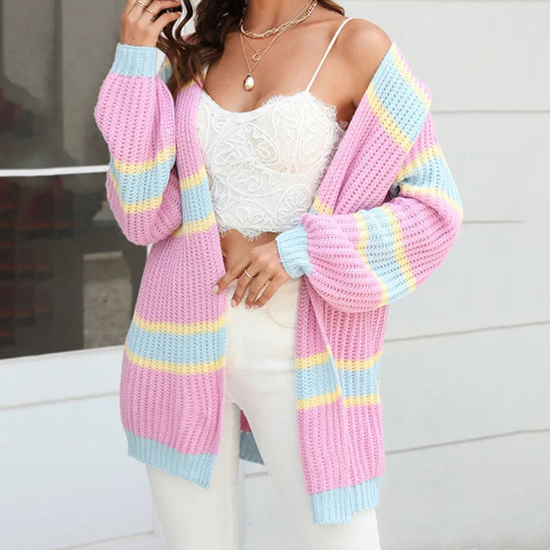 Casual Striped Cardigan