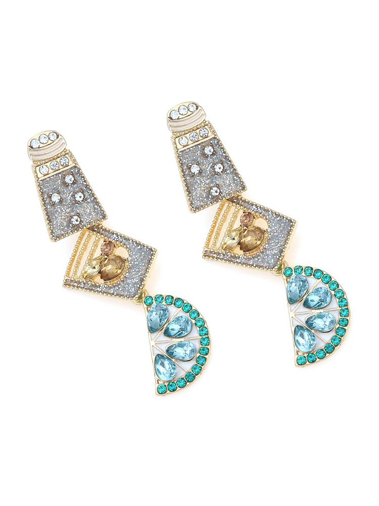 Cocktail Diamante Drop Earrings