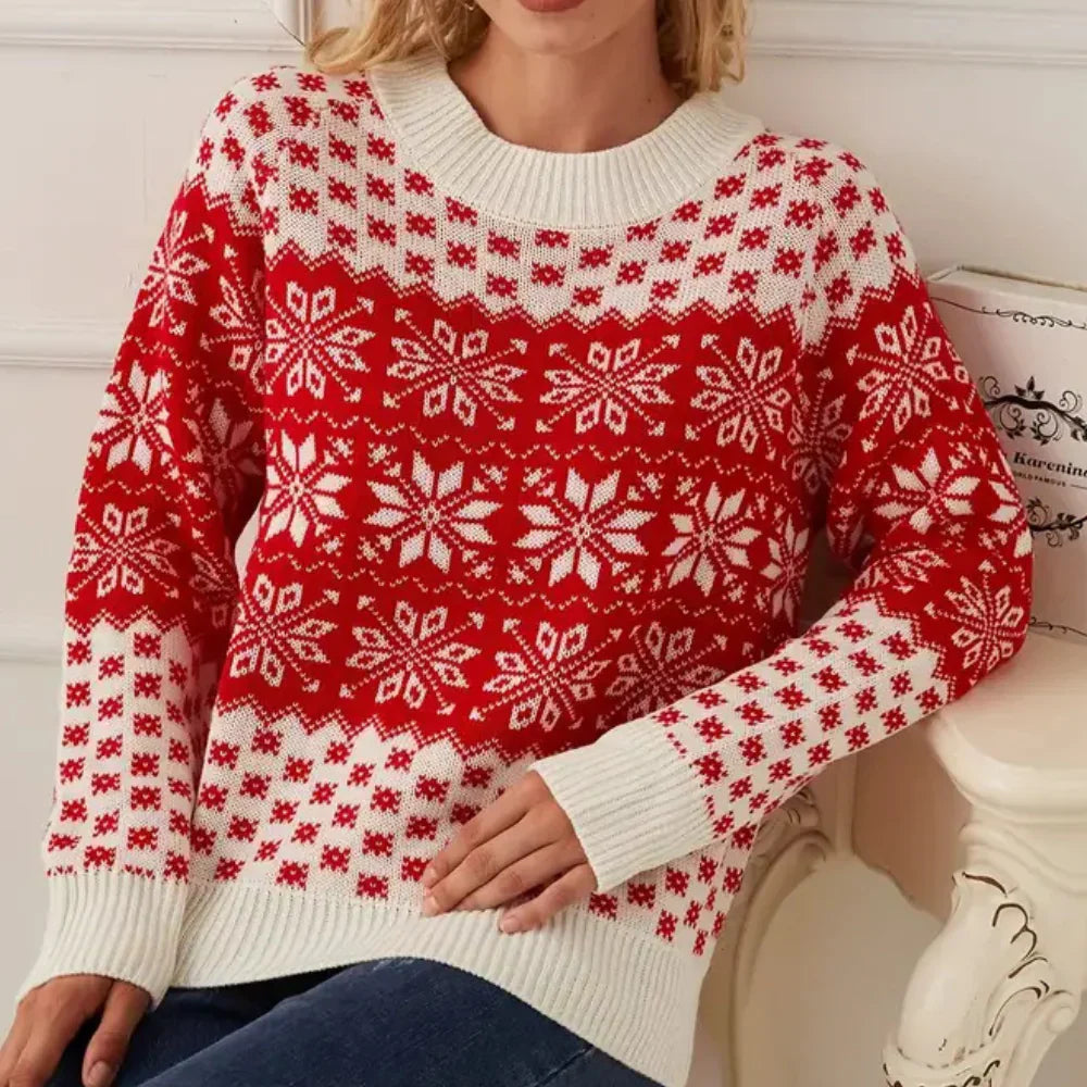 Guida - Christmas snowflake jumper for ladies