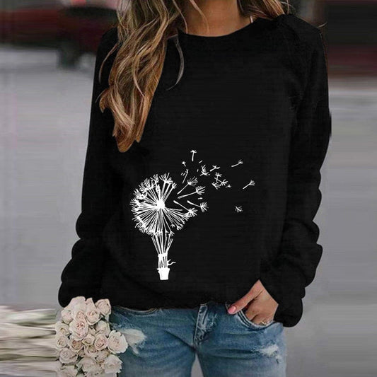 Dandelion - fashionable sweater with round neck