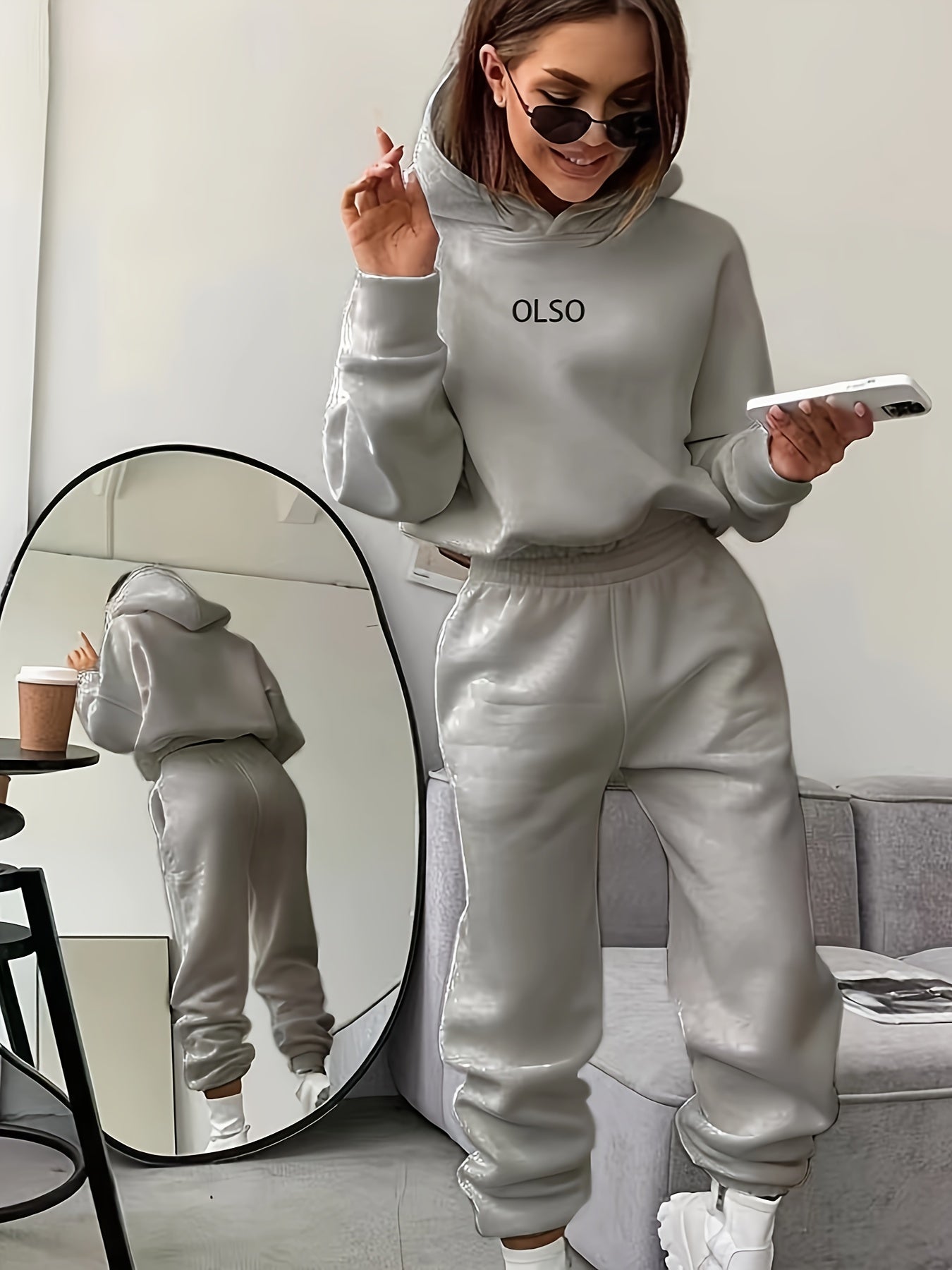 Emiziras - olso women's two-piece set consisting of hoodie and sweatpants