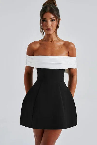 Delta Mini Dress - Black/White