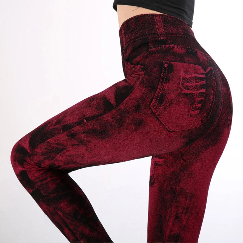 Roxy High Wasted Jeans Lookalike Leggings