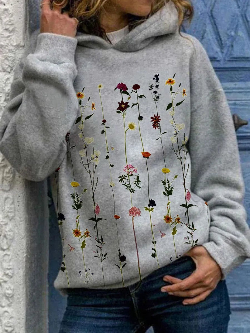 Elle&Vire - Hoodie with floral print