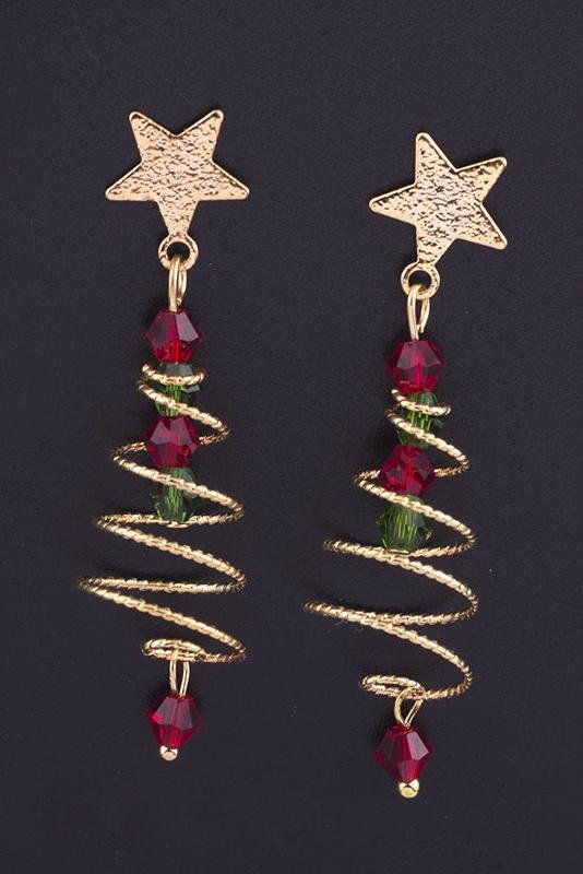 Eudora Christmas Tree Drop Earrings