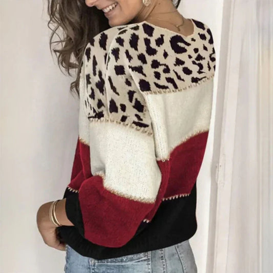 Janssen - elegant sweater with leopard print