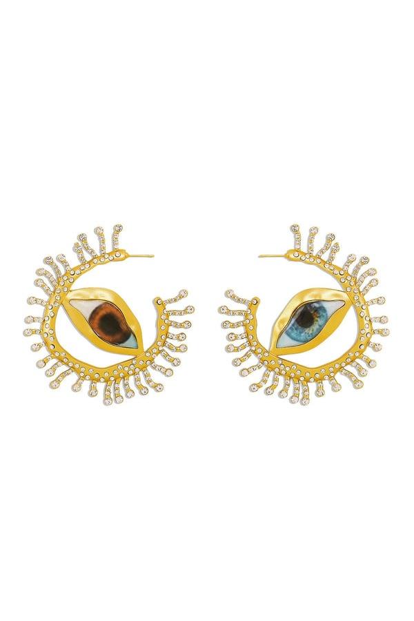 Exaggerated Eye Shaped Earrings