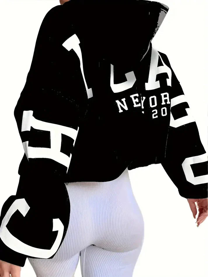 Oversized jumper with long sleeves and text logo on the sleeve