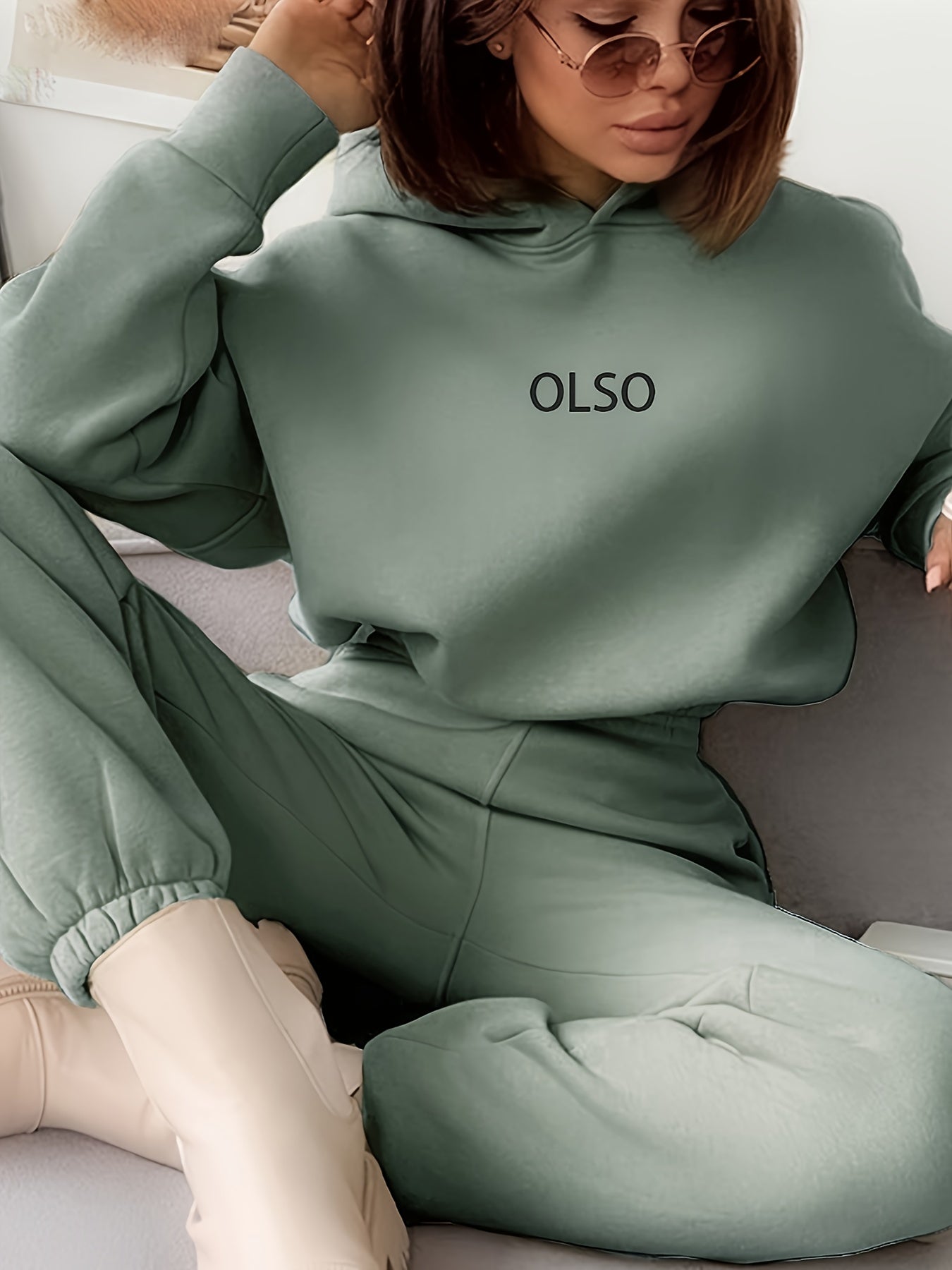 Emiziras - olso women's two-piece set consisting of hoodie and sweatpants