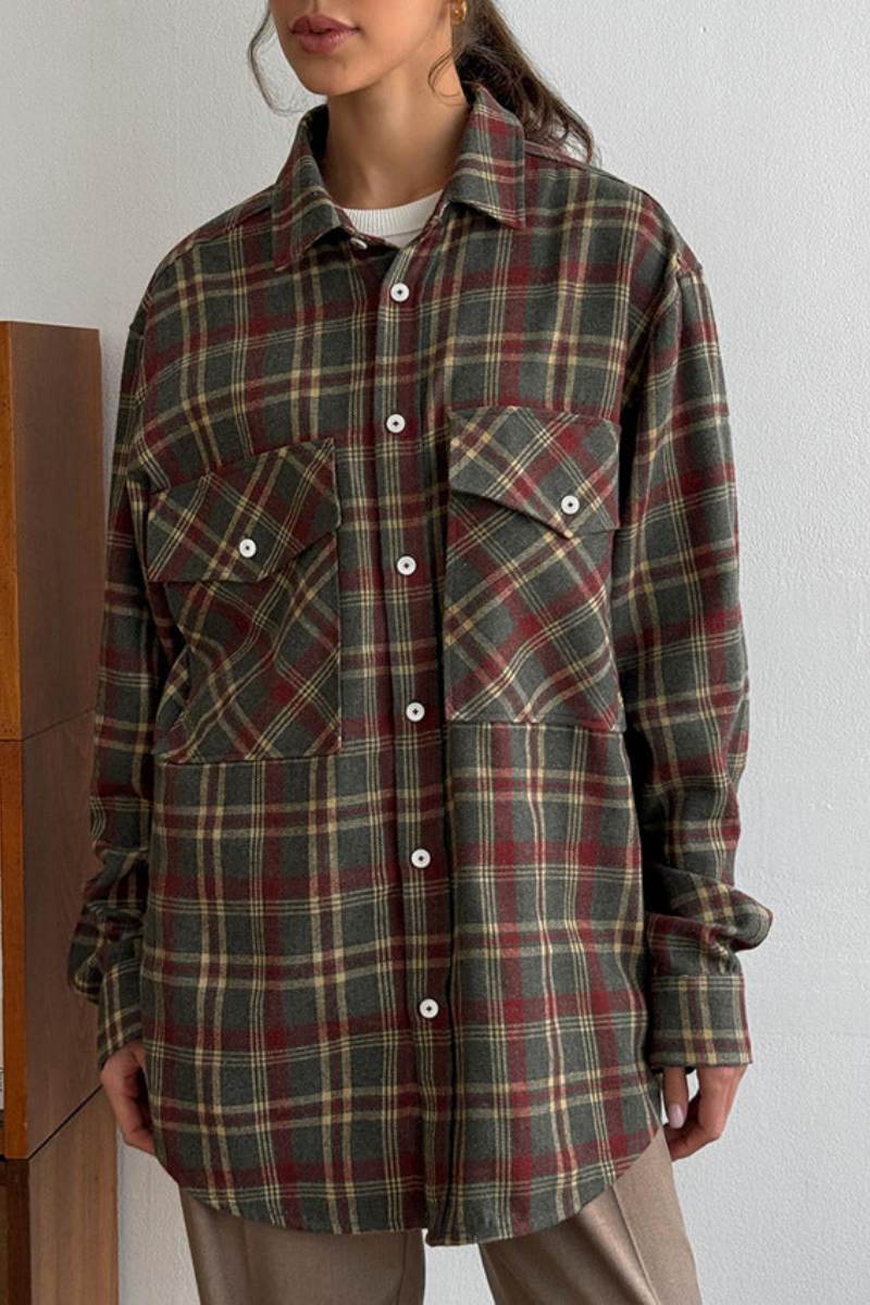 Vintage Loose Casual Plaid Shirt