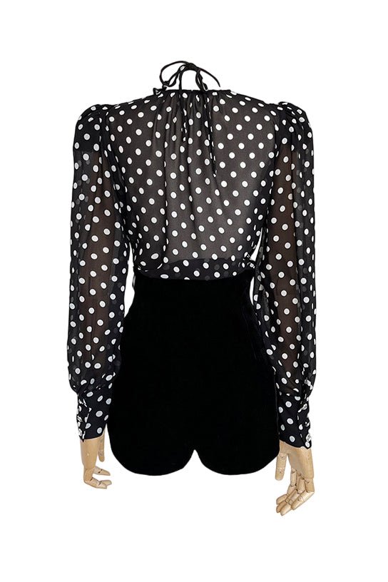 Gilda Polka Dot Long Sleeve Blouse