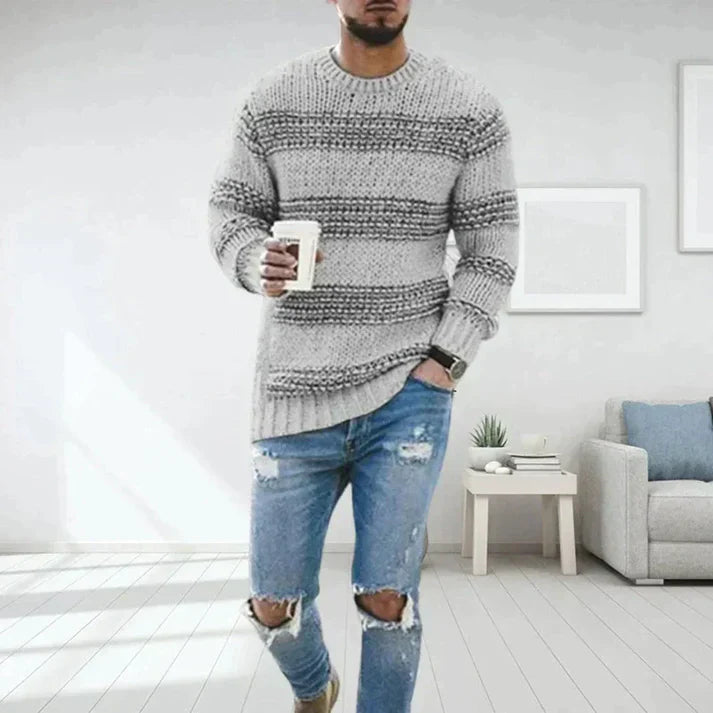 Soft - knitted jumper for stylish men in any season