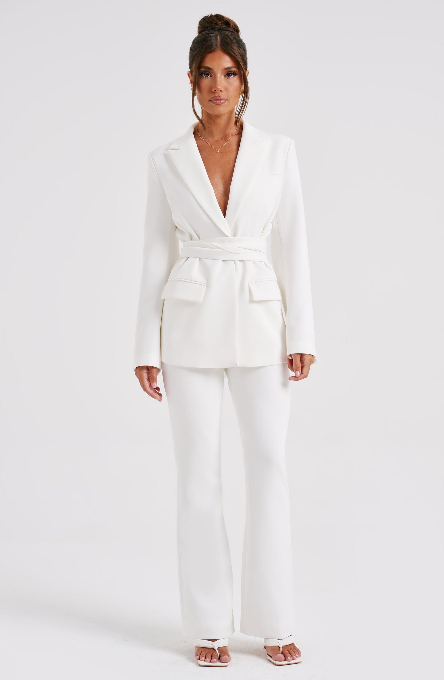 NELA SUIT JACKET - IVORY