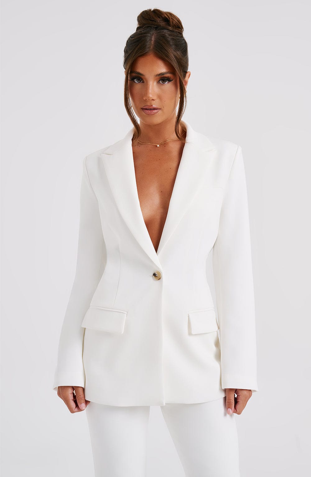 NELA SUIT JACKET - IVORY