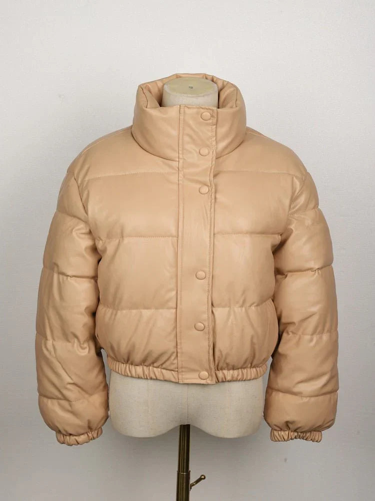 Hovis - quilted women's jacket in water-repellent leather