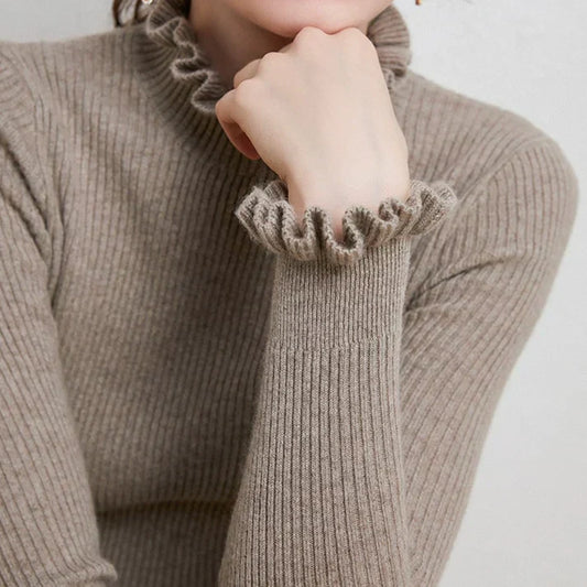 Cashmere jumper - with an elegant twirl design for stylish women