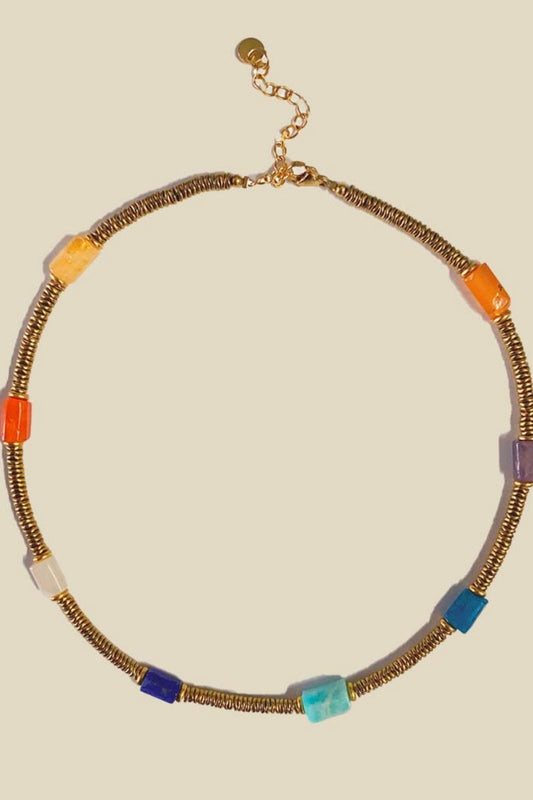 Moira Colliding Color Stone Necklace