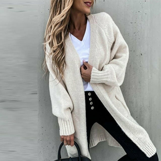 Casual Loose Solid Cardigan