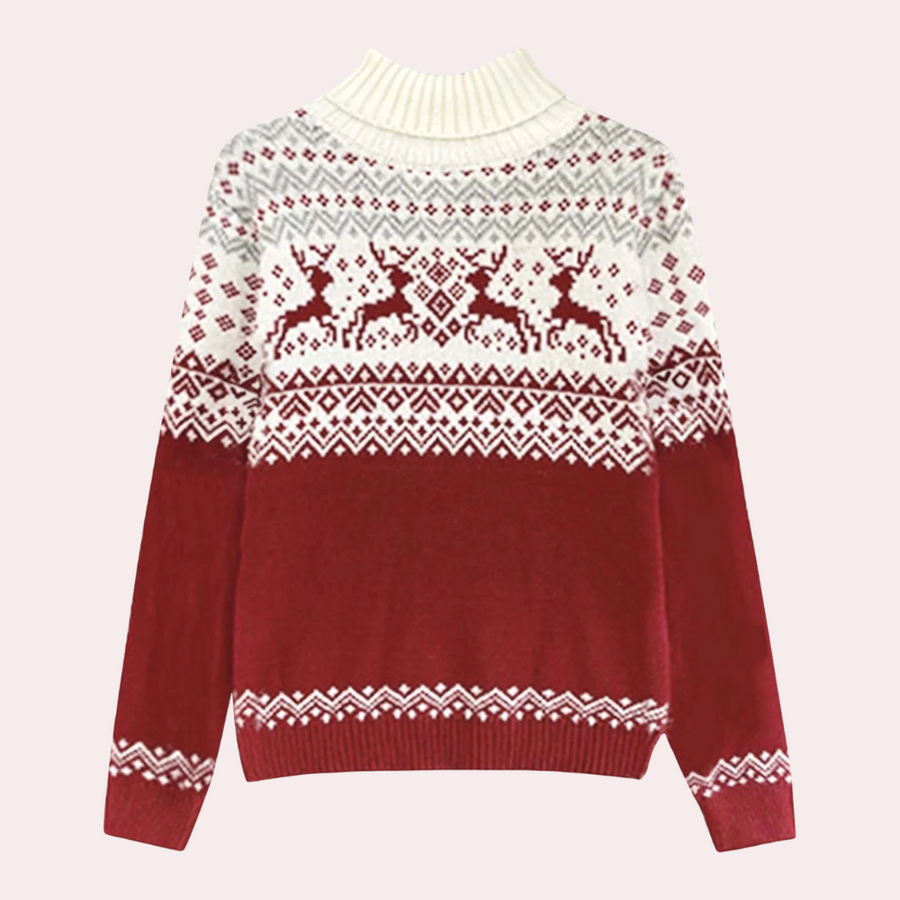 Corrina - elegant christmas jumper with turtleneck for women