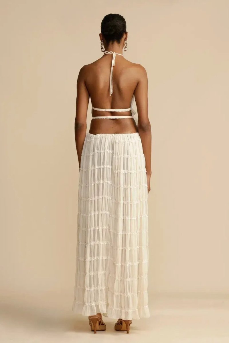 Rosalie Backless Pleated Set