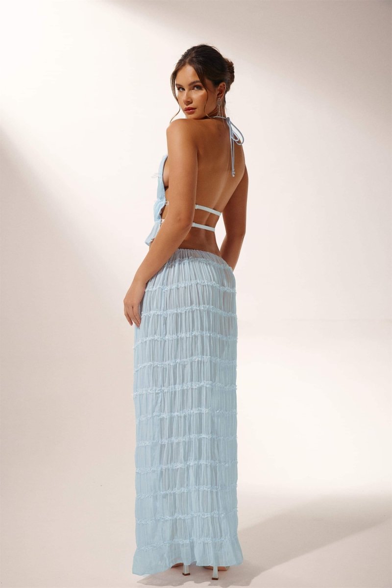 Rosalie Backless Pleated Set