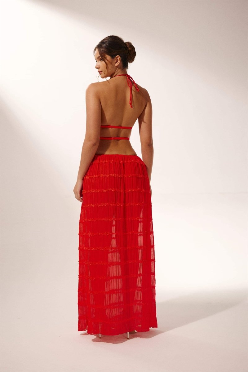 Rosalie Backless Pleated Set