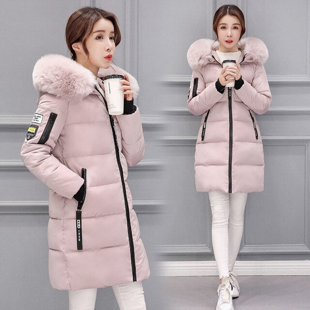 Clus | high-quality women's winter coat with detachable fur collar