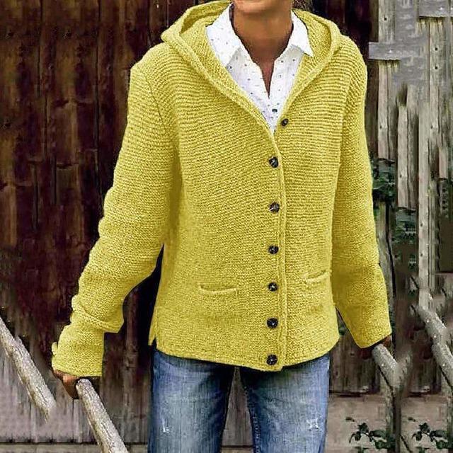 Vintage Hooded Knitted Cardigan